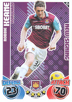 Robbie Keane West Ham United 2010/11 Topps Match Attax New Signing #N28